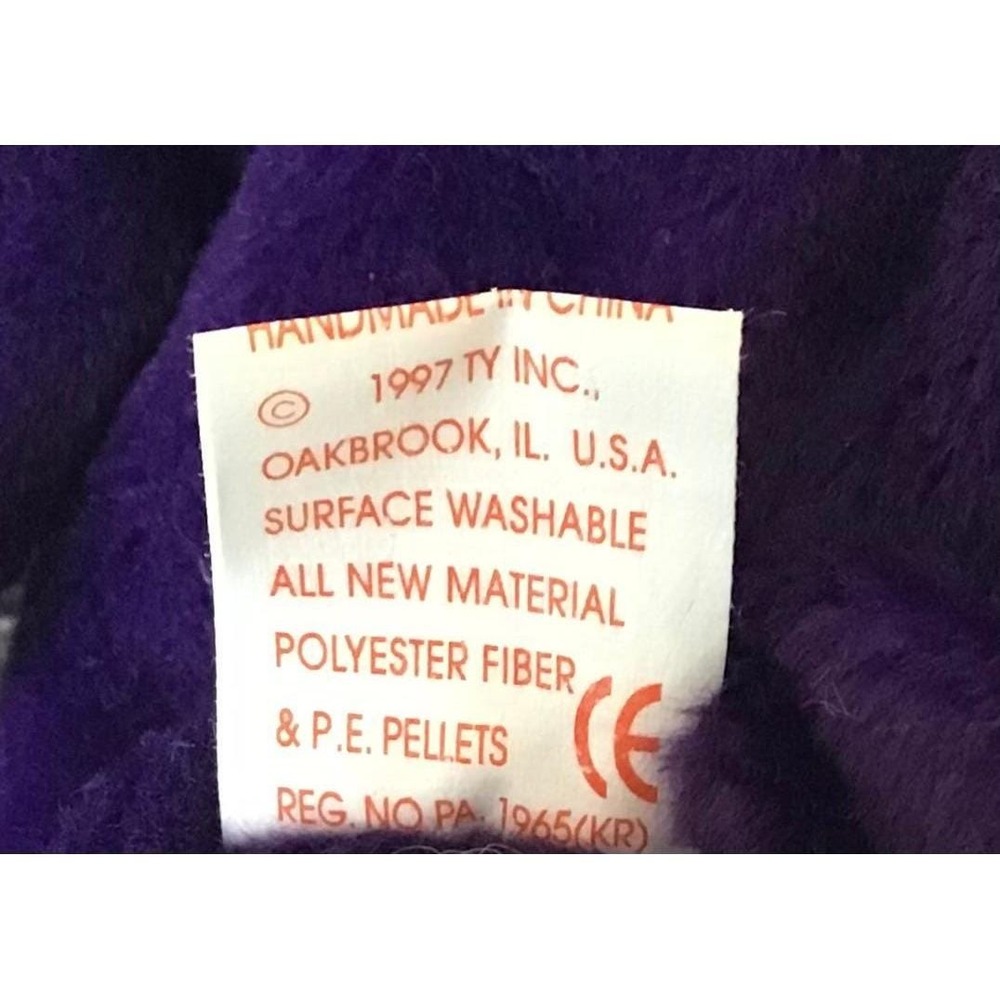 Ty Beanie Babies Princess Diana Plush Bears‎ 1997 PE Pellets Purple (3) Y2K Toys - Picture 10 of 16